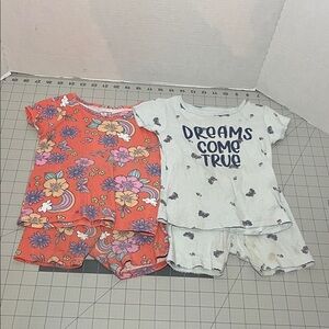 Carter's Coral and Purple Floral Baby Bodysuit